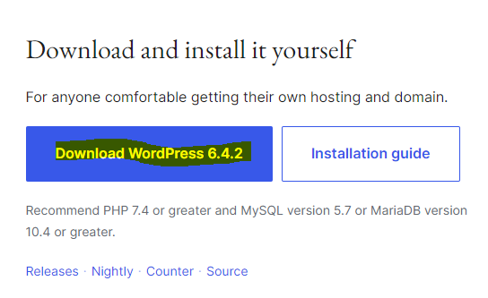 워드프레스 최신버전 6.4.2 직접설치 13 워드프레스 설치 파일