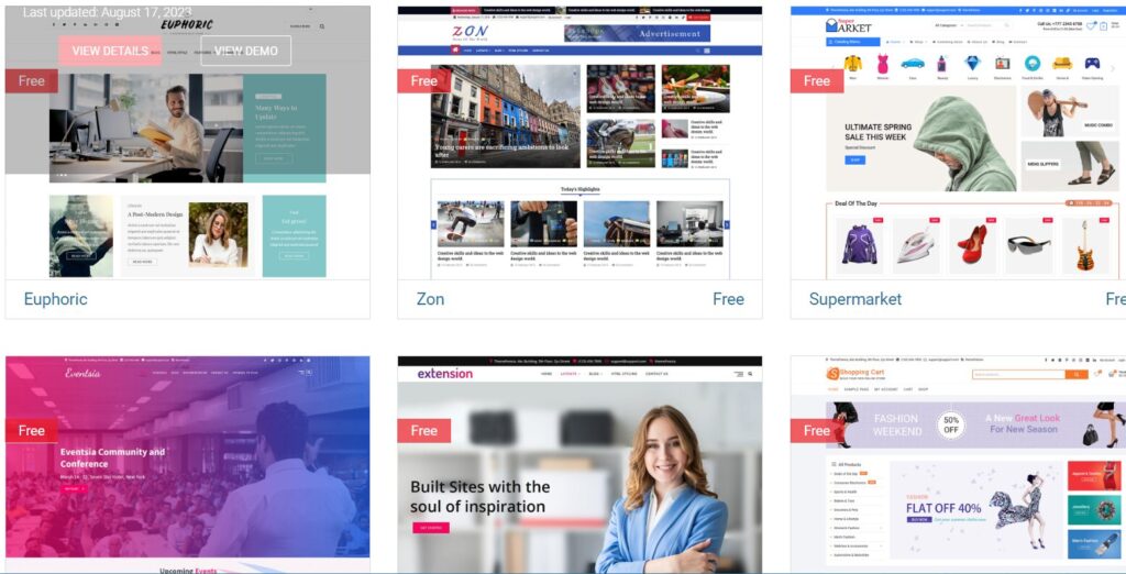워드프레스 인기테마 추천사이트 8 themefreesia theme